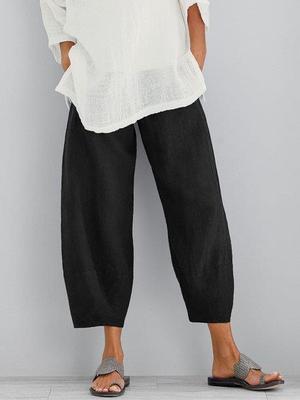 Short and loose culotte pants in linen – Summer clothing for women