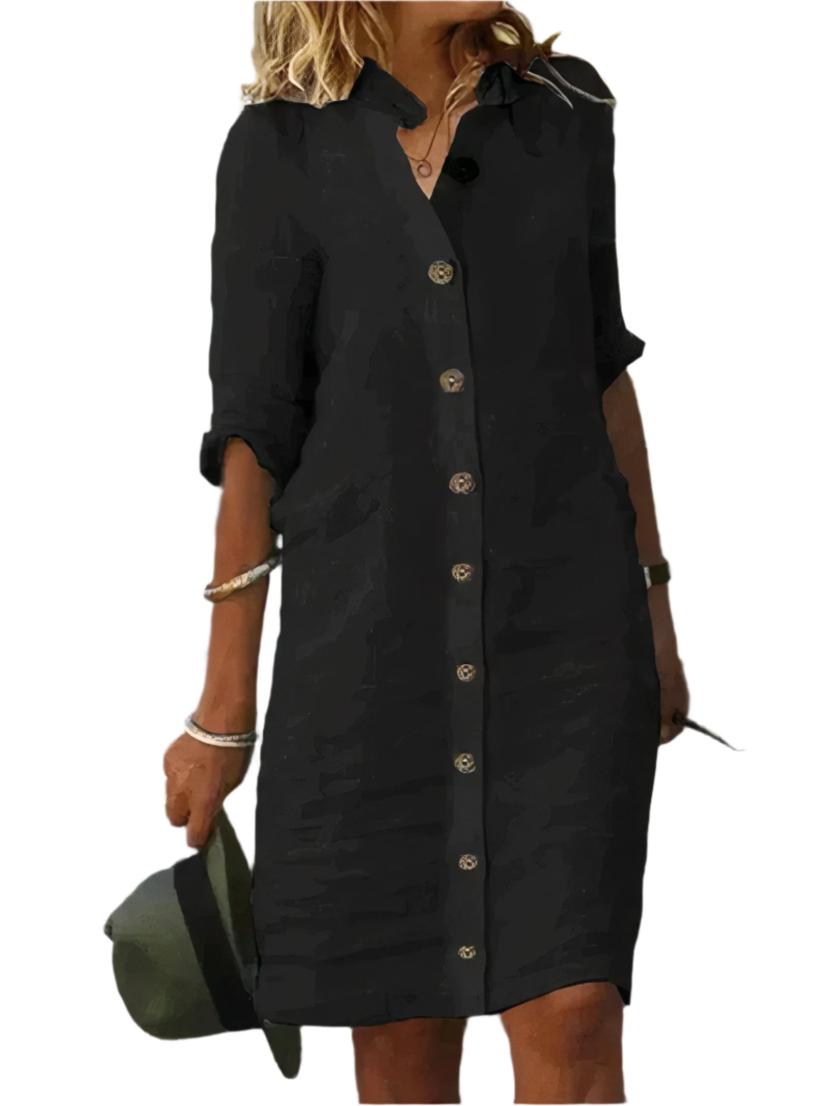Buttoned linen shirt dress – Elegant and breathable for summer