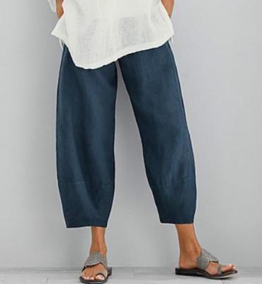 Short and loose culotte pants in linen – Summer clothing for women