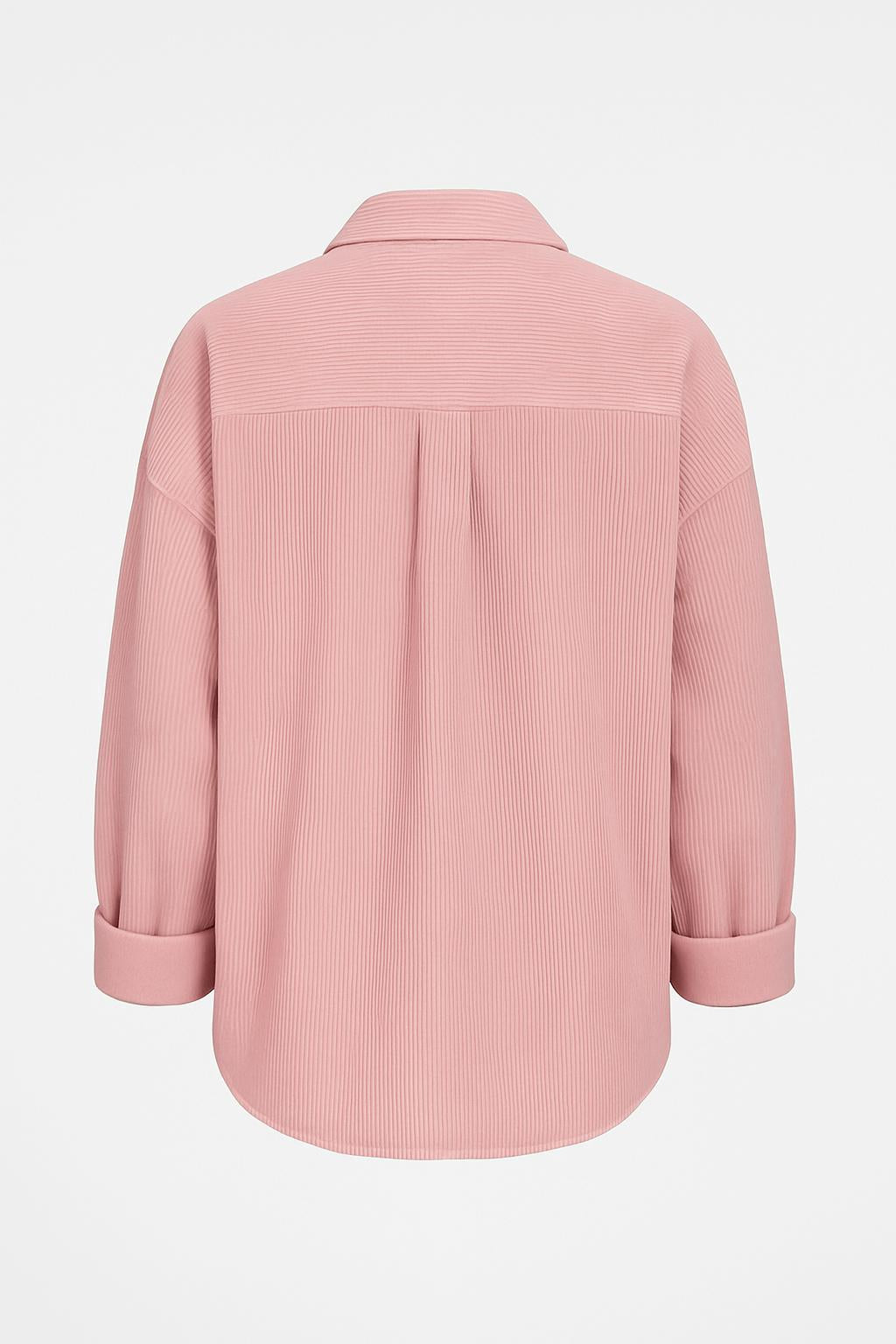 Button-down corduroy shirt - Front pocket - Rolled cuffs | Yvonne Eclat