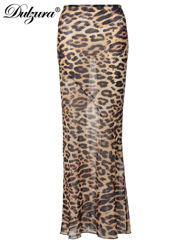 Long animal print skirt for women - Tight, elegant and trendy