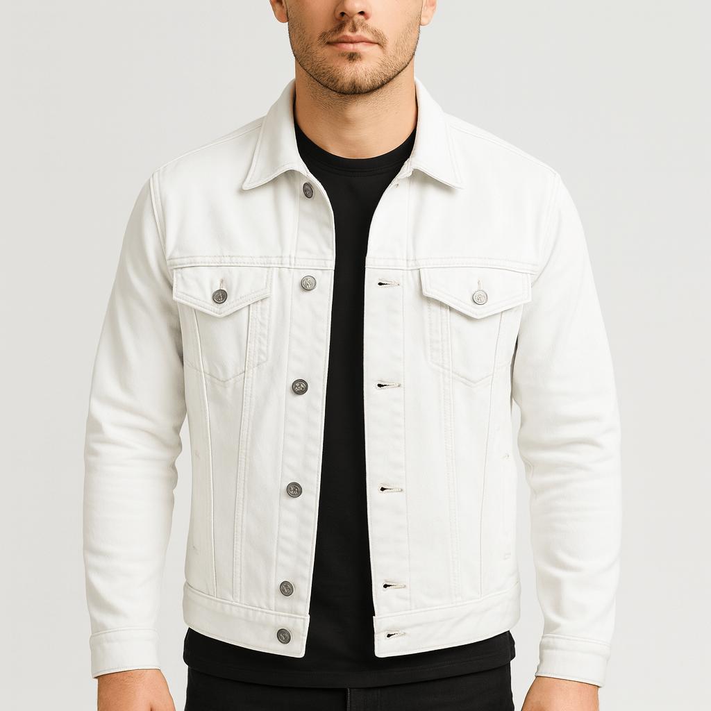 Tanzanix | Sustainable cotton denim jacket-Apparel & Accessories > Clothing > Outerwear > Coats & Jackets-White-XS-Tanzanix