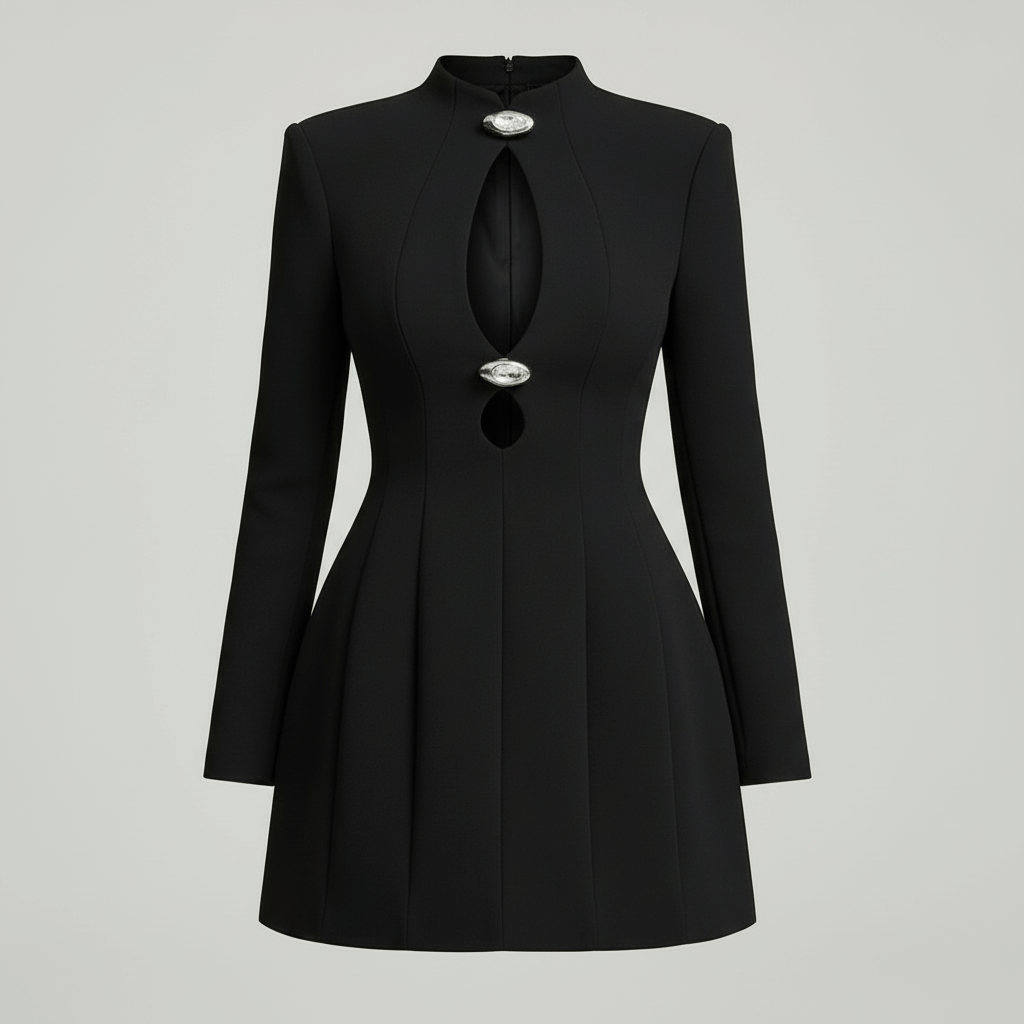 Yvonne | A-line mini dress with cutouts