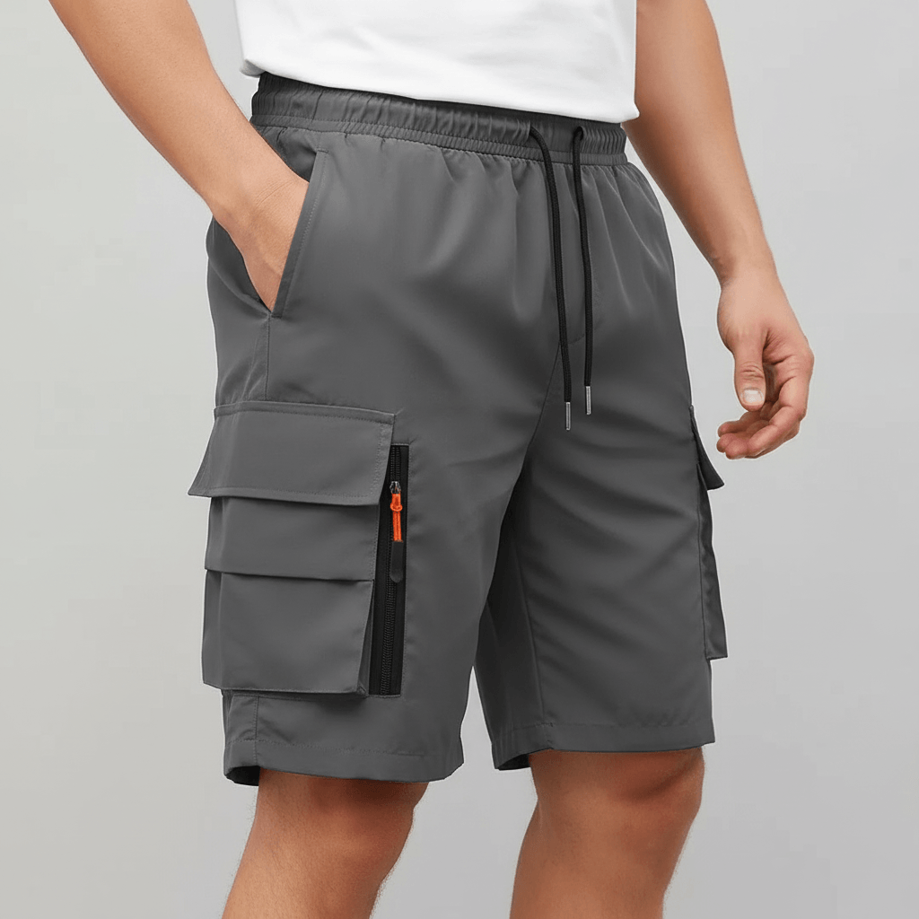 Yvonne | Breathable cargo shorts with loose cut and zippered pockets