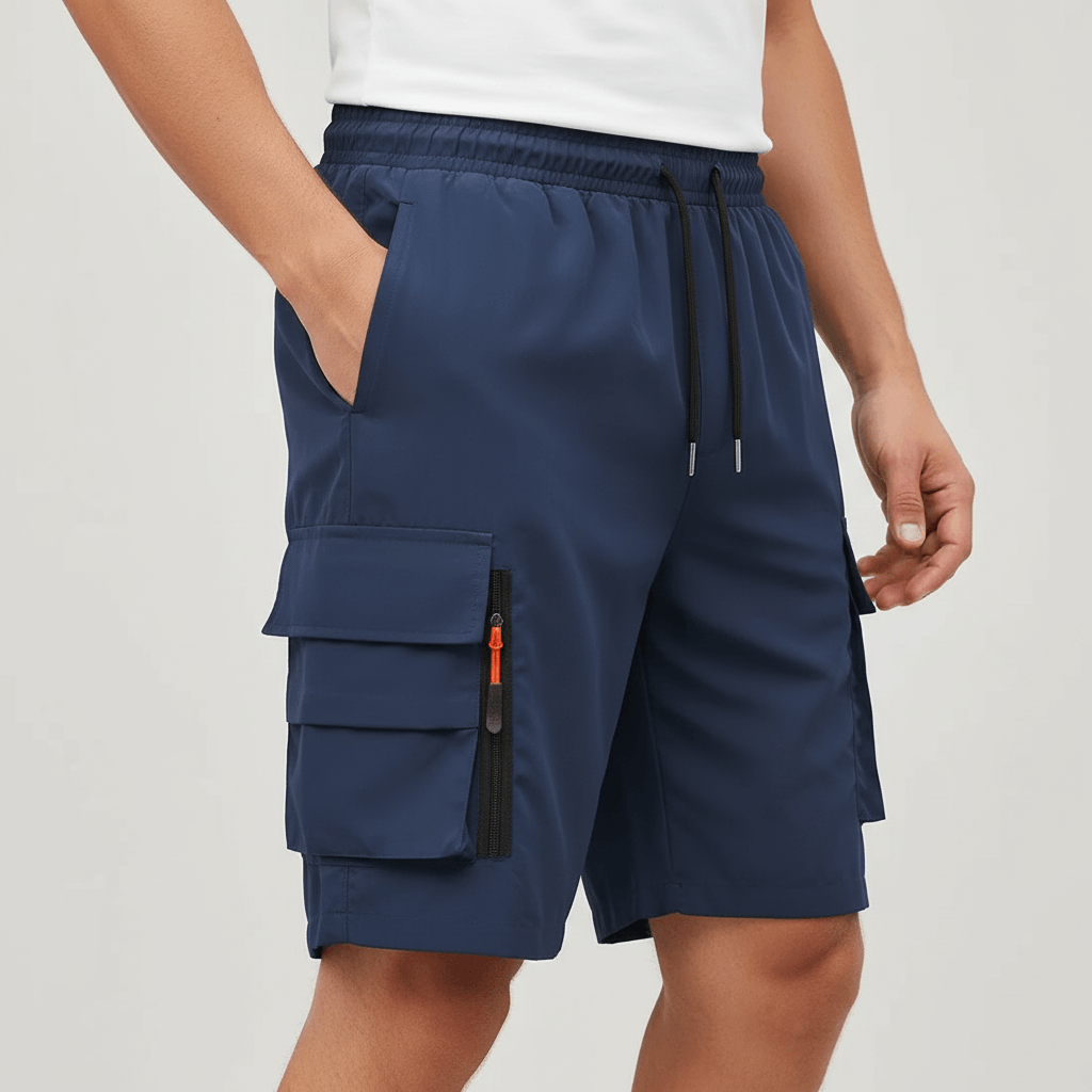 Yvonne | Breathable cargo shorts with loose cut and zippered pockets