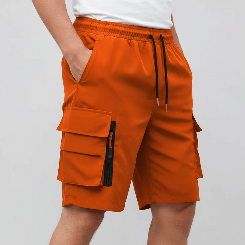Yvonne | Breathable cargo shorts with loose cut and zippered pockets