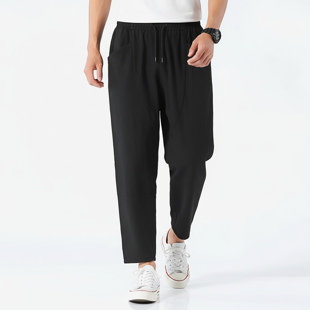Yvonne | Breathable cotton and linen blend trousers