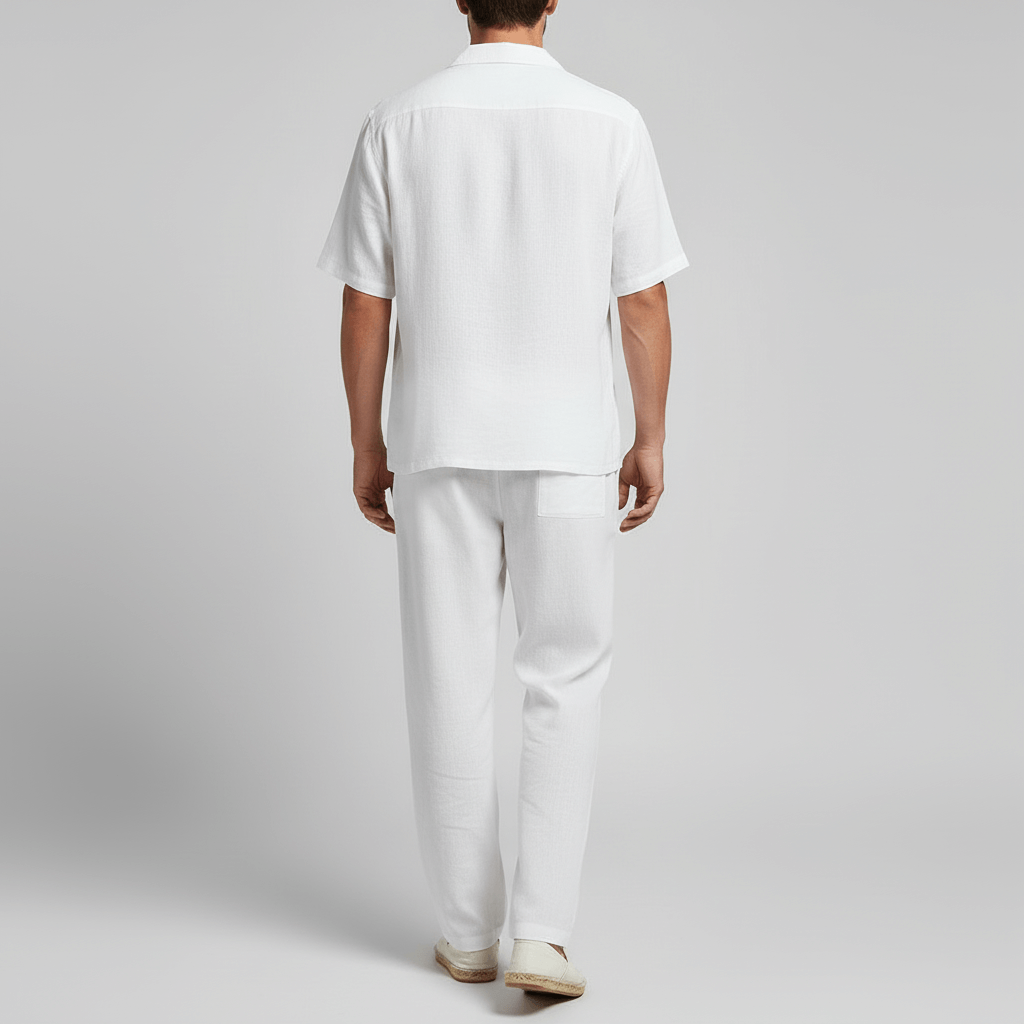 Yvonne | Breathable linen beach two-piece set