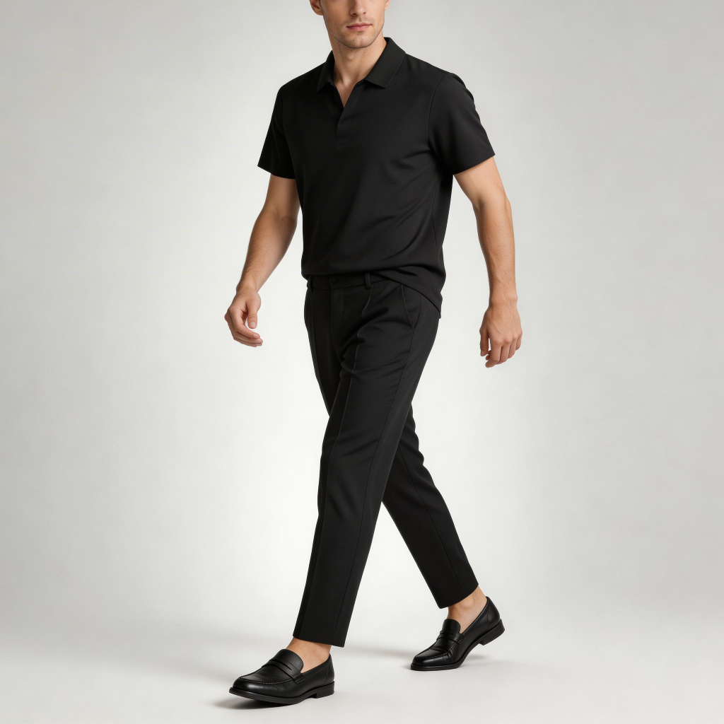 Yvonne | Breathable polo and pants two-piece set