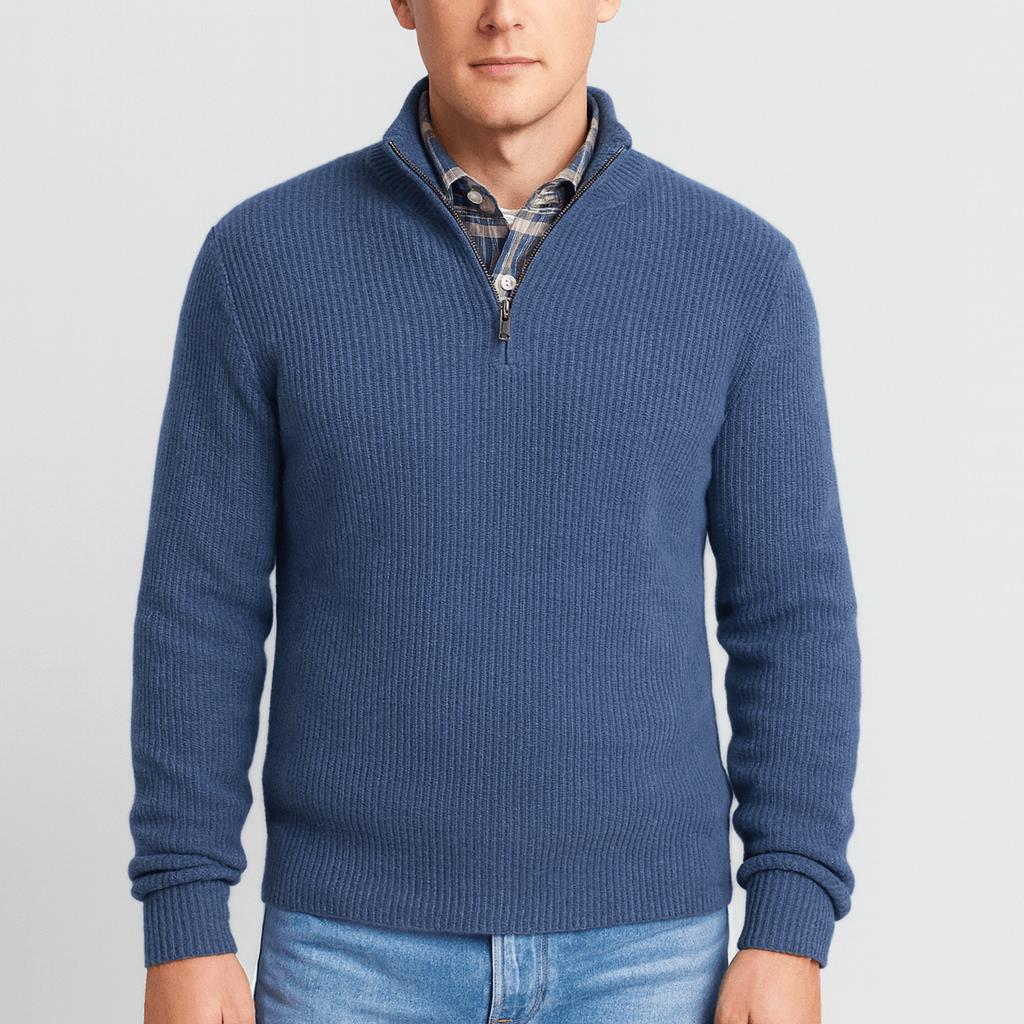 Yvonne | Cashmere sweater with half-zip zipper