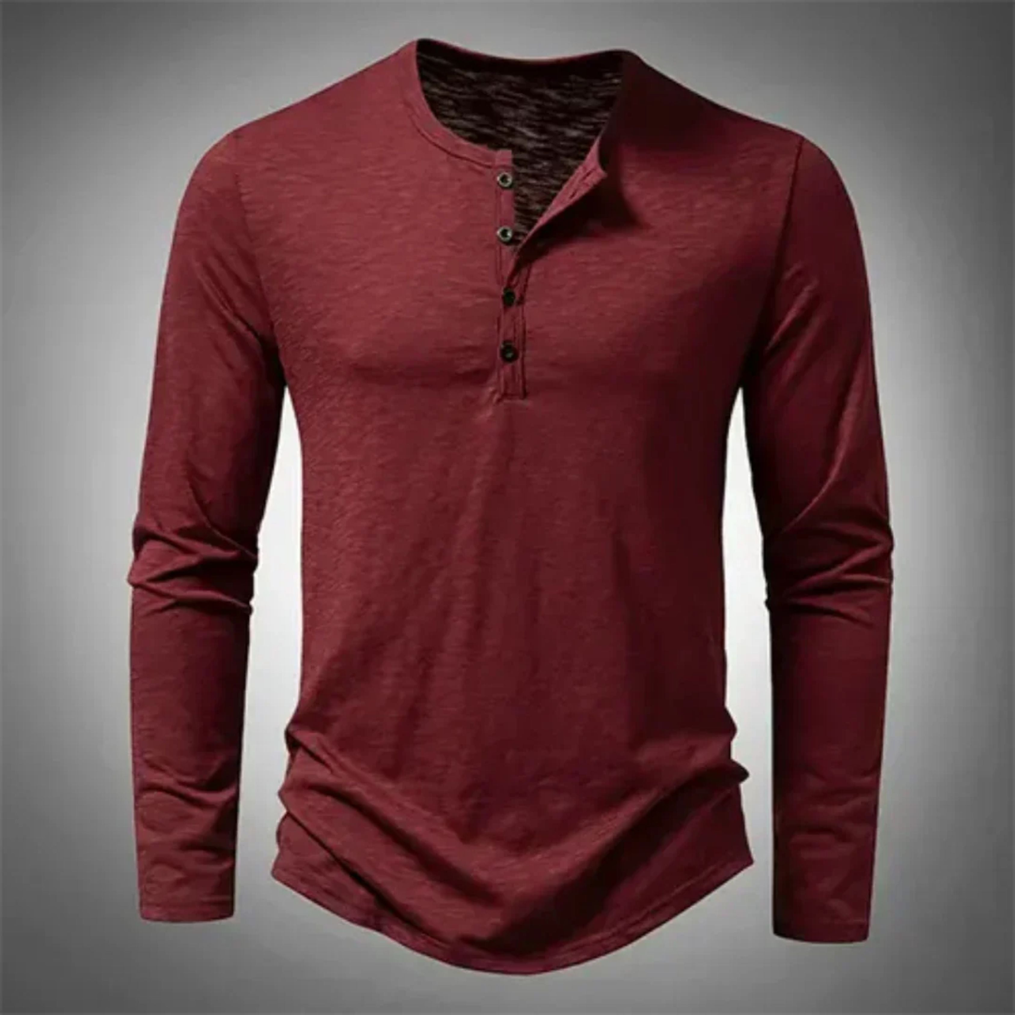 Yvonne | Classic Henley long sleeve shirt