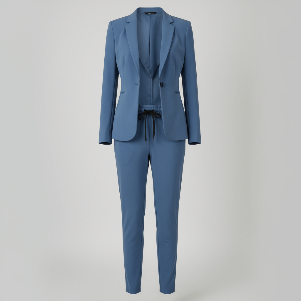 Yvonne | Classic collar jacket and jogger two-piece set