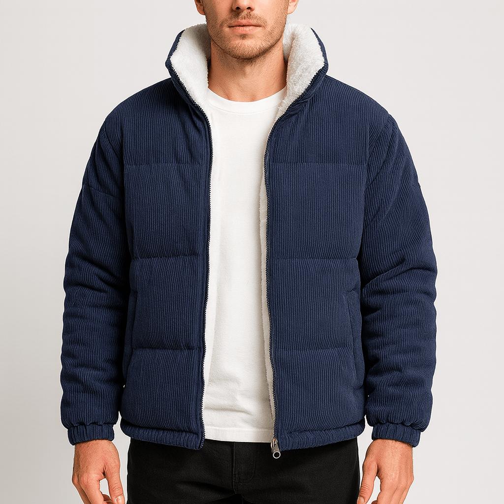 Yvonne | Corduroy puffer jacket with plush lining