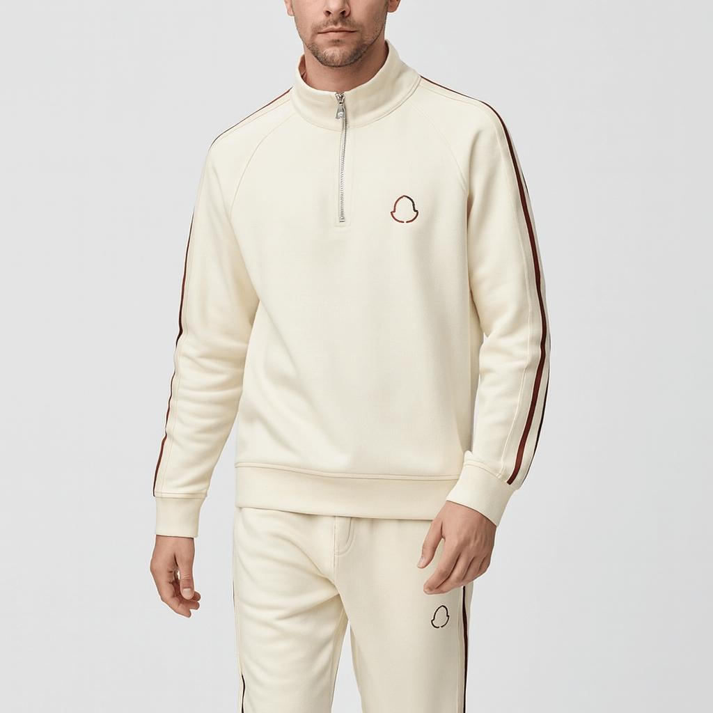 Yvonne | Cotton blend tracksuit with half-zip top
