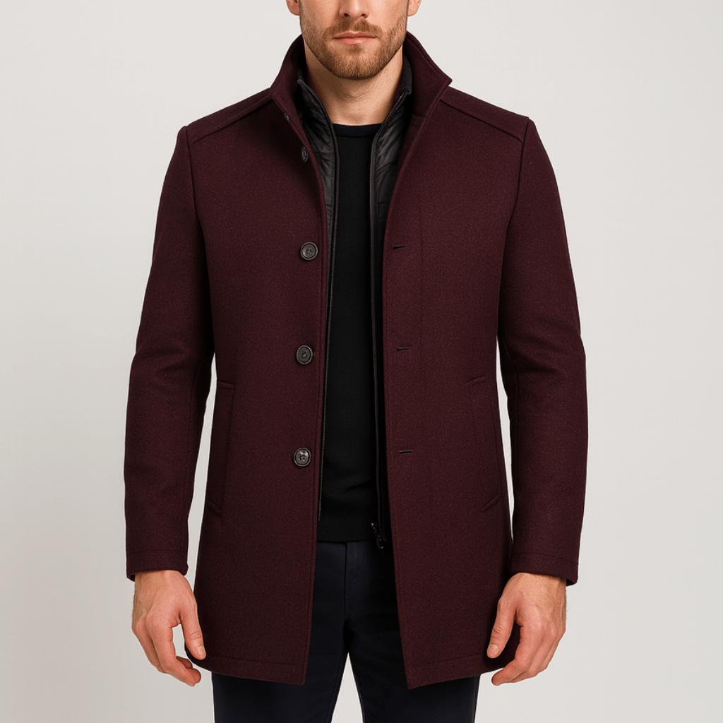 Yvonne | Elegant woolen coat with high collar