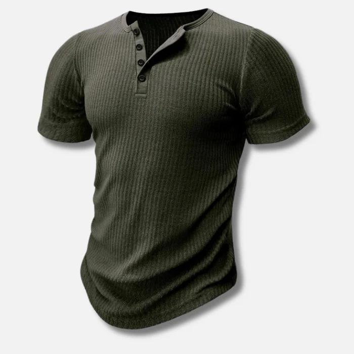 Yvonne | Muscle fit Henley shirt