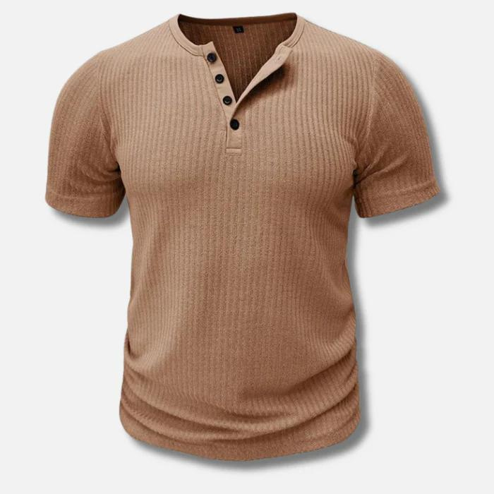 Yvonne | Muscle fit Henley shirt