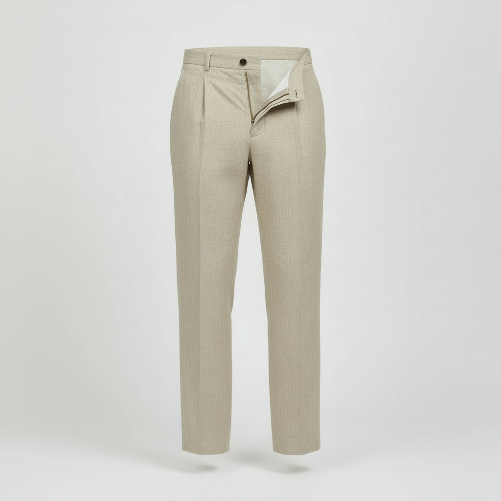 Yvonne | Pleated linen blend trousers