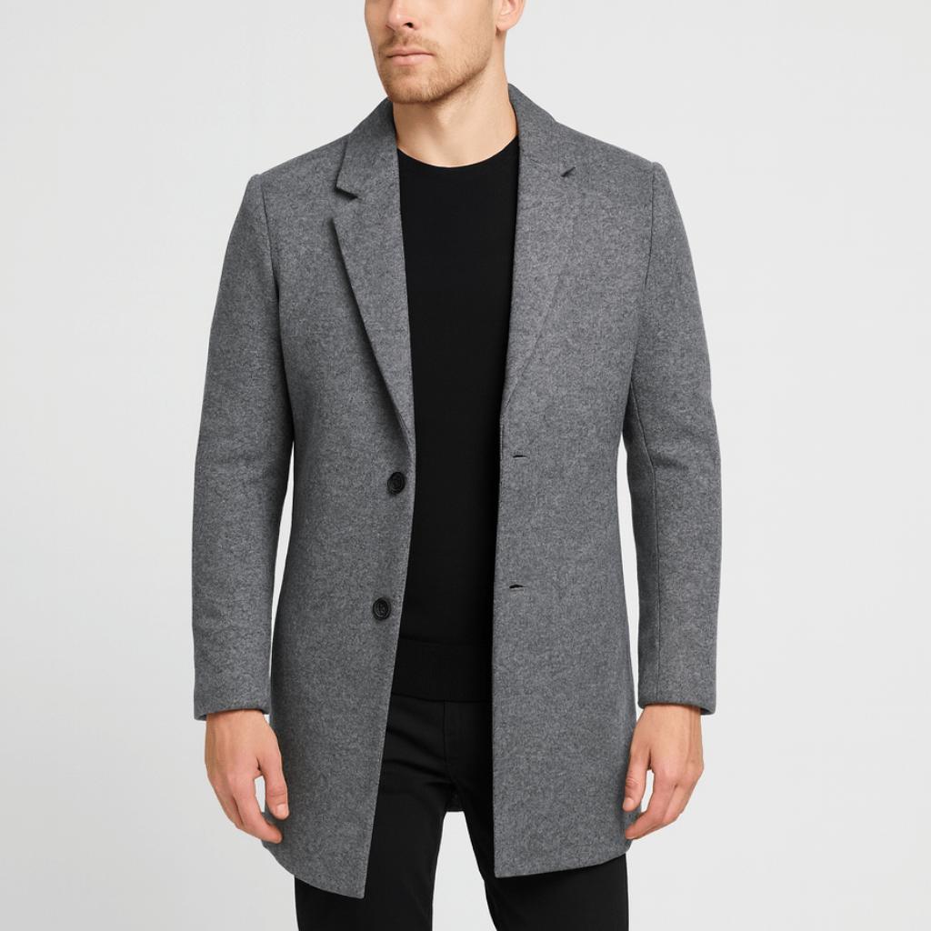 Yvonne | Woolen coat with mandarin collar