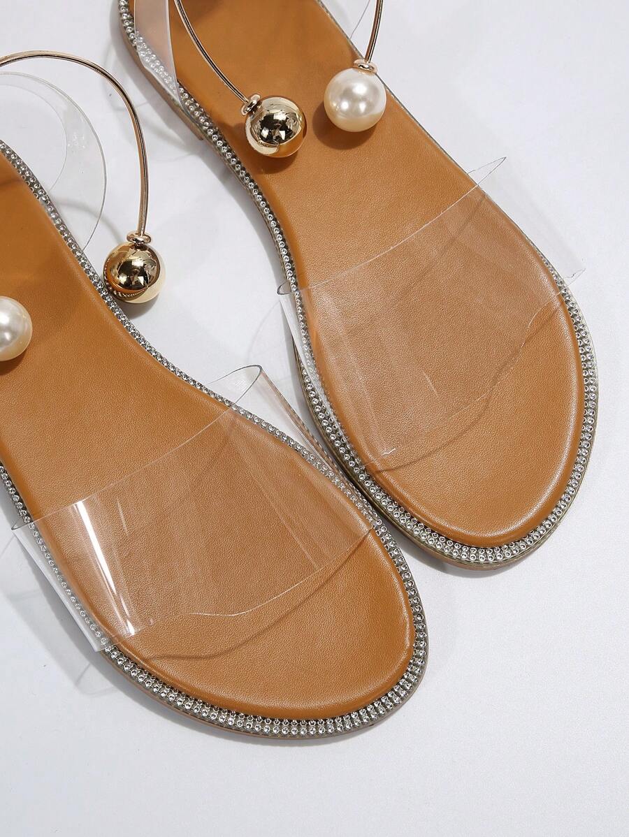 Sandales plates transparentes en gelée - Confortables pour femmes