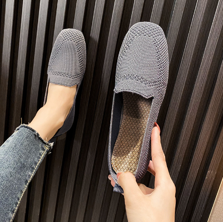 Breathable knitted ballerinas with soft sole and comfortable elegant fit