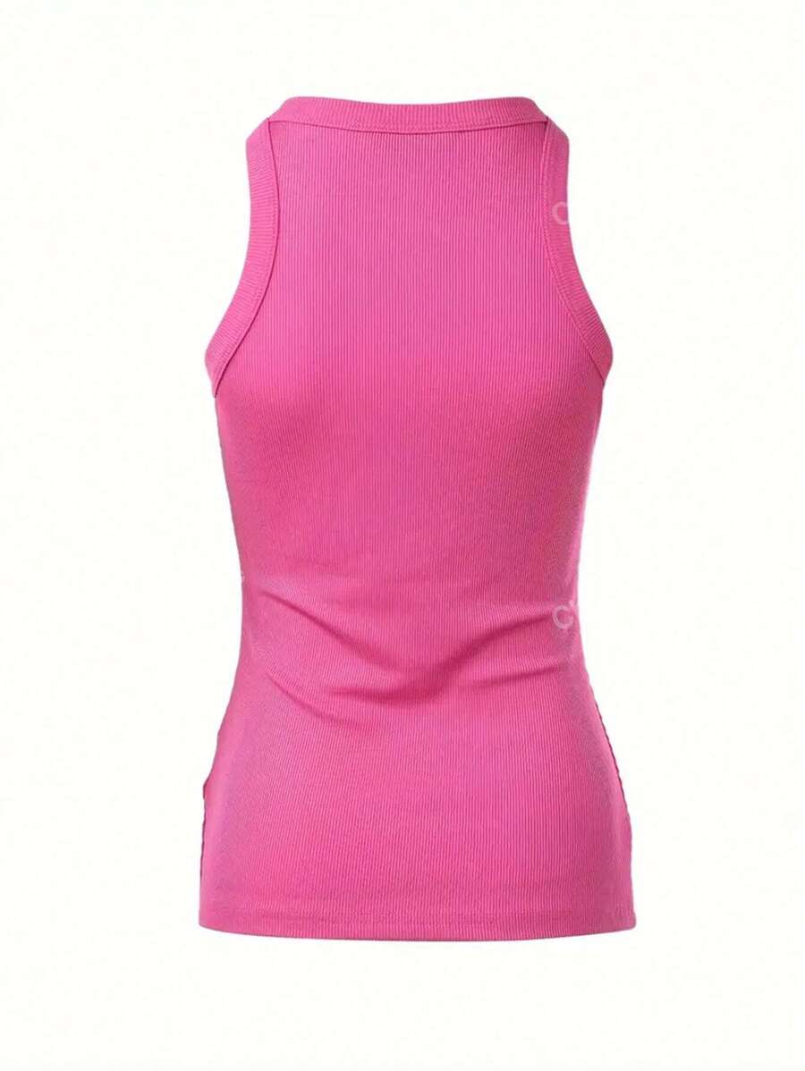 Basic ribbed knit tank tops for women – Relaxed slim fit