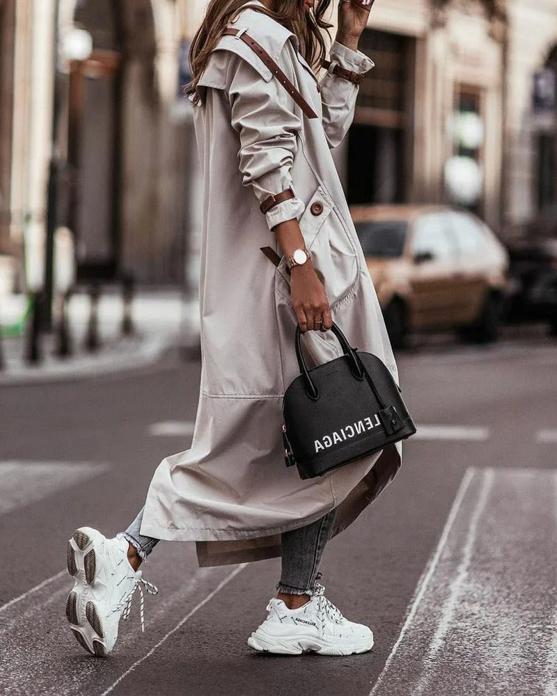 Gisèle - Trench-coat pour dames, coupe-vent et imperméable avec capuche