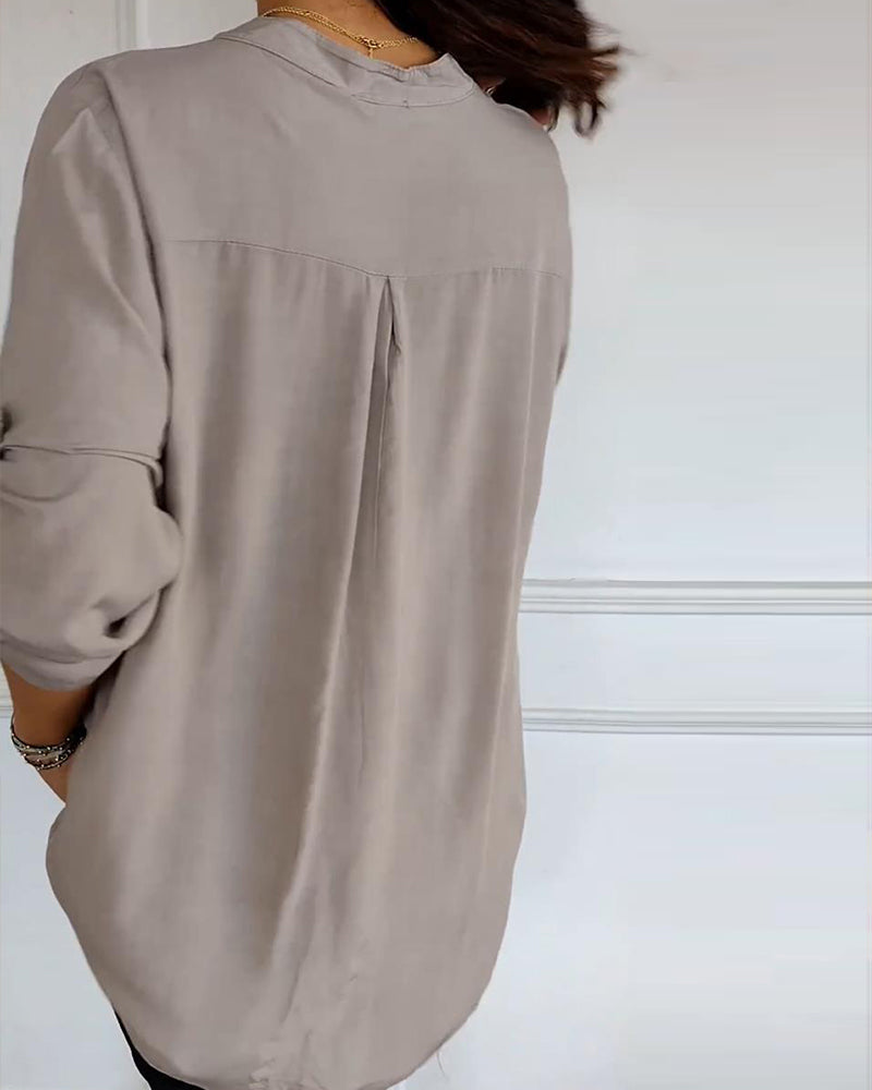Haut à sequins et boutons pour femme – Style décontracté chic