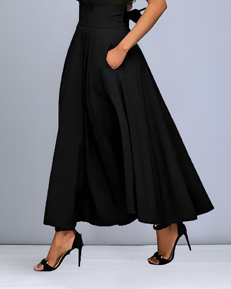 Long pleated skirt for women – high waist, elegant and flowing