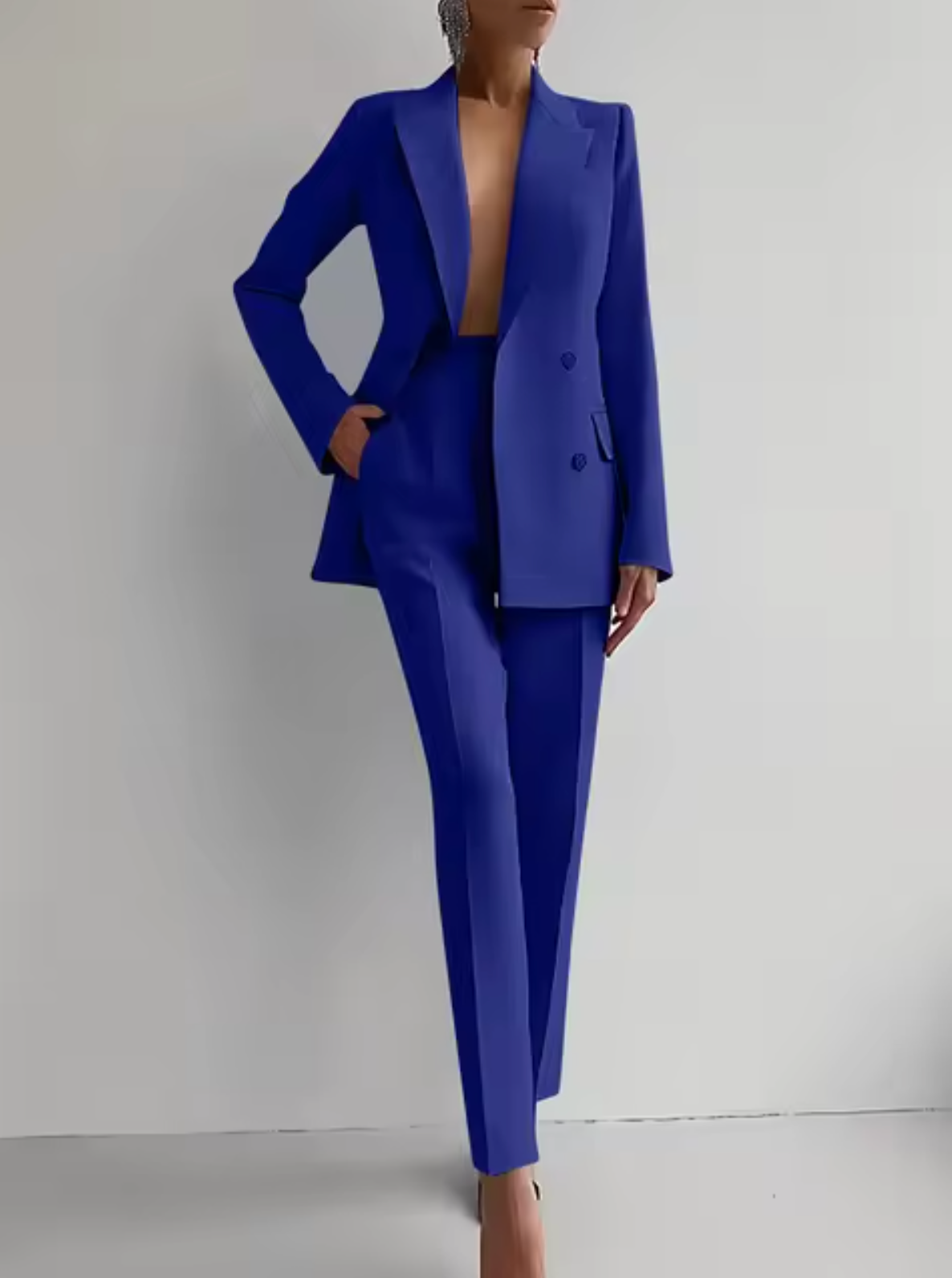 Christelle – Ensemble blazer et pantalon à pinces, chic et élégant pour toutes les occasions