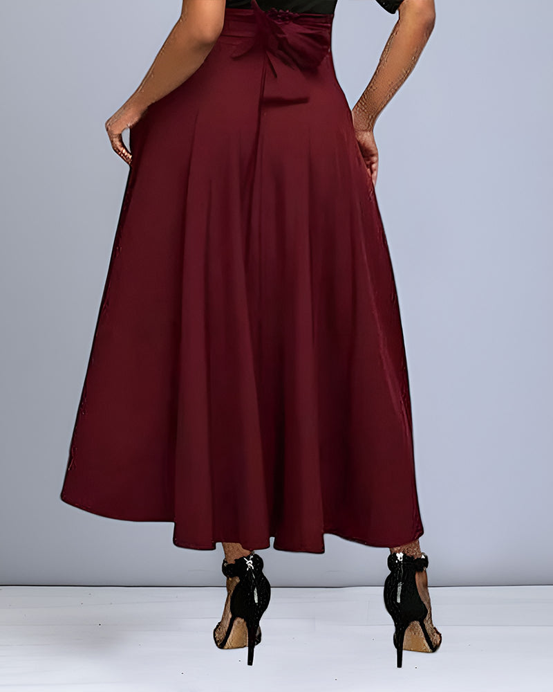 Long pleated skirt for women – high waist, elegant and flowing