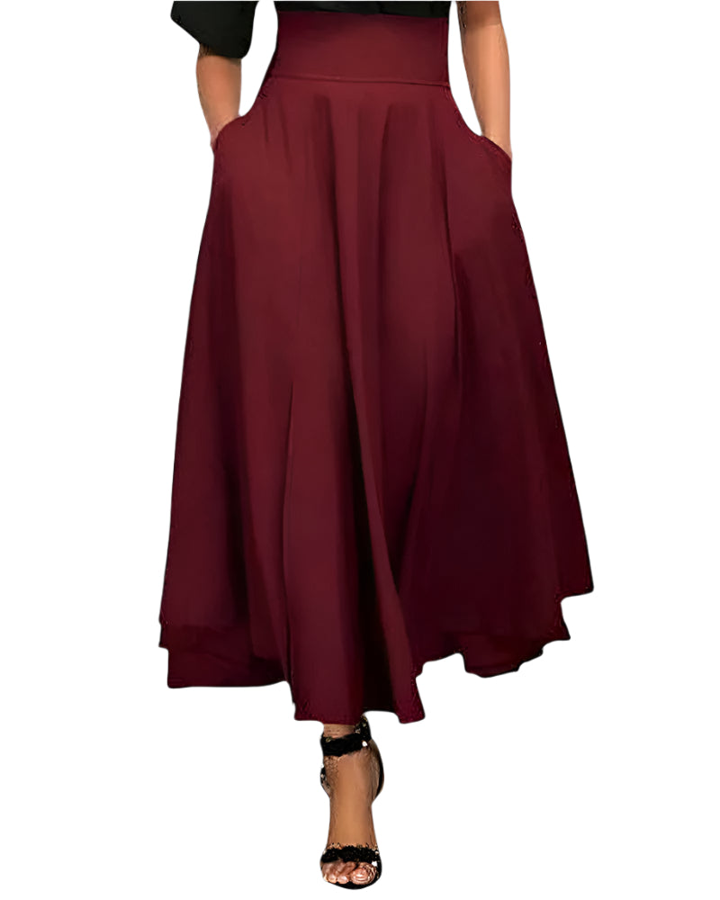 Long pleated skirt for women – high waist, elegant and flowing