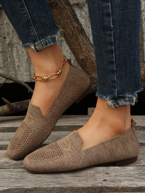 Breathable knitted ballerinas with soft sole and comfortable elegant fit