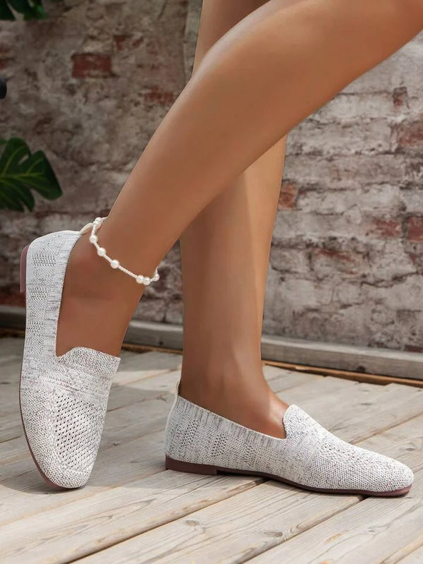Breathable knitted ballerinas with soft sole and comfortable elegant fit
