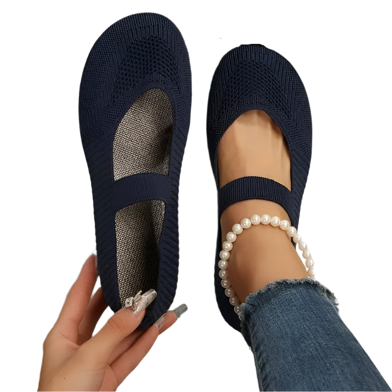 Elegant ballerinas with soft sole and breathable elastic instep