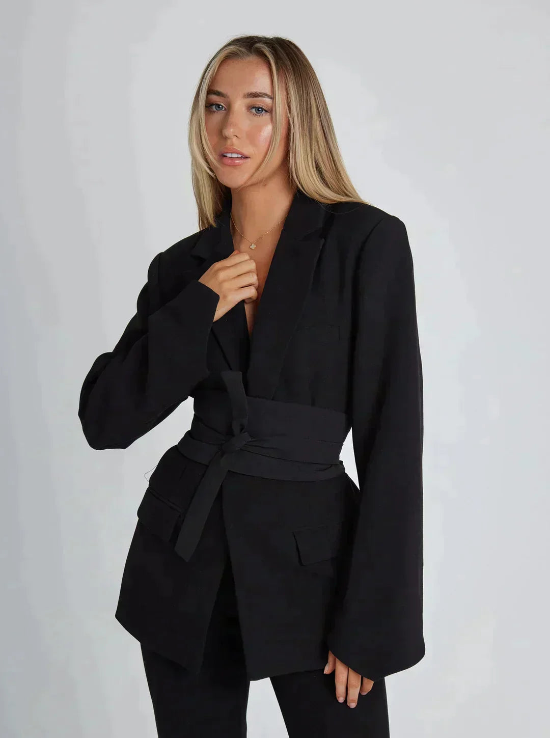 Florence – Blazer avec ceinture, pour une silhouette élégante et raffinée