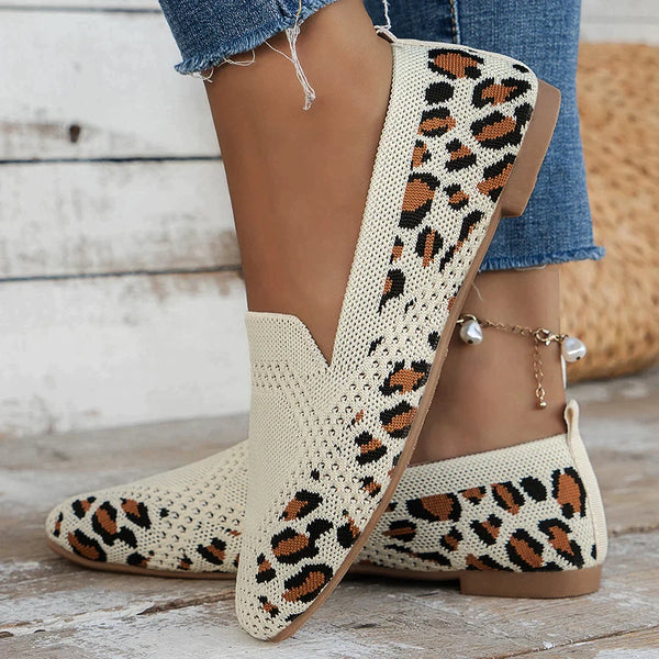 Breathable knitted ballerinas with soft sole and comfortable elegant fit
