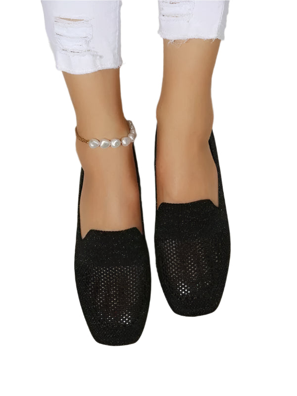 Breathable knitted ballerinas with soft sole and comfortable elegant fit