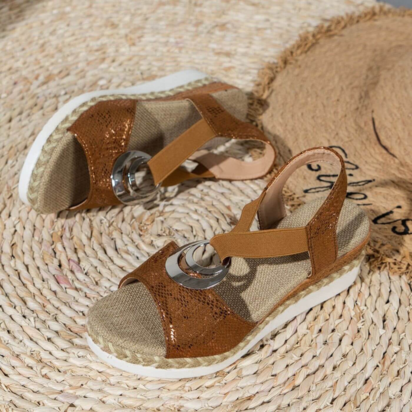 Sandales Confortables pour Femme, Style Estival Élégant avec Semelle Antidérapante