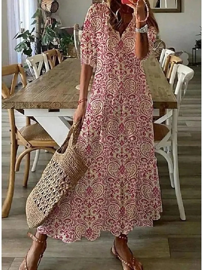 Floral garden evening dress for women - light bohemian summer outfit