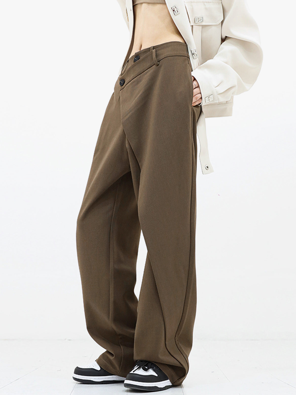 Suzanne - Pantalon large asymétrique pour femmes, élégant et moderne