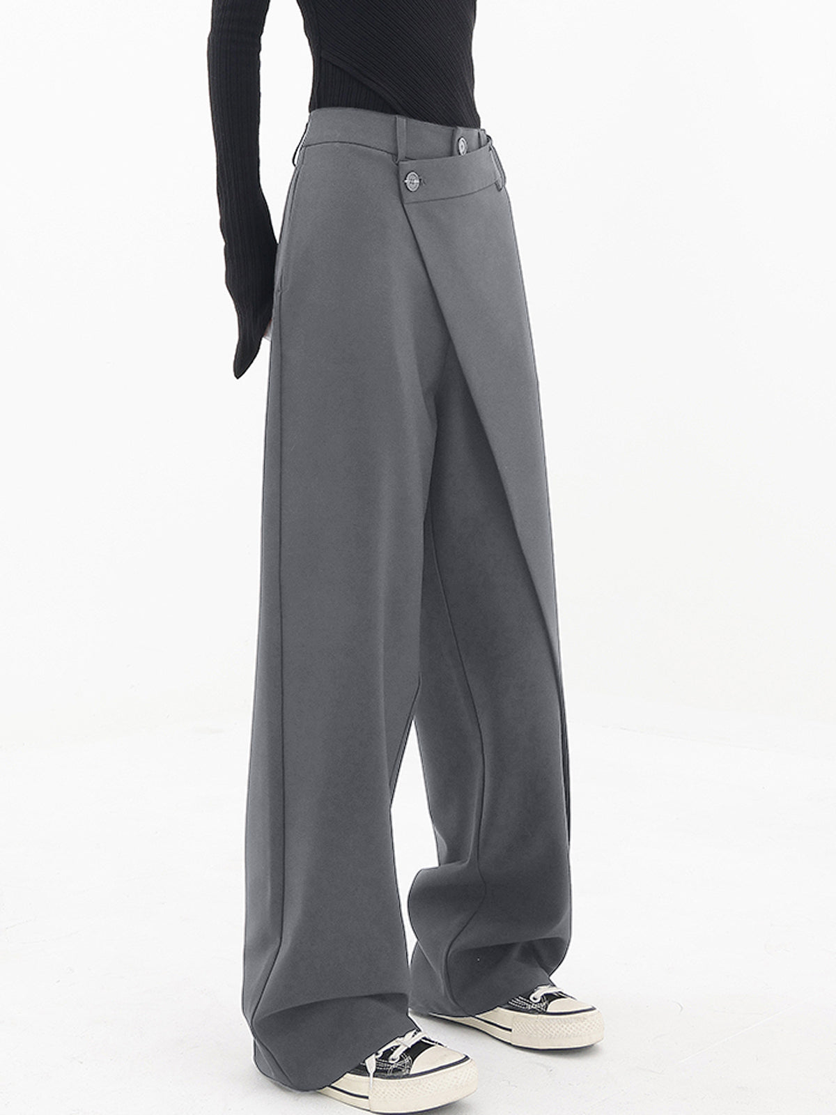 Suzanne - Pantalon large asymétrique pour femmes, élégant et moderne