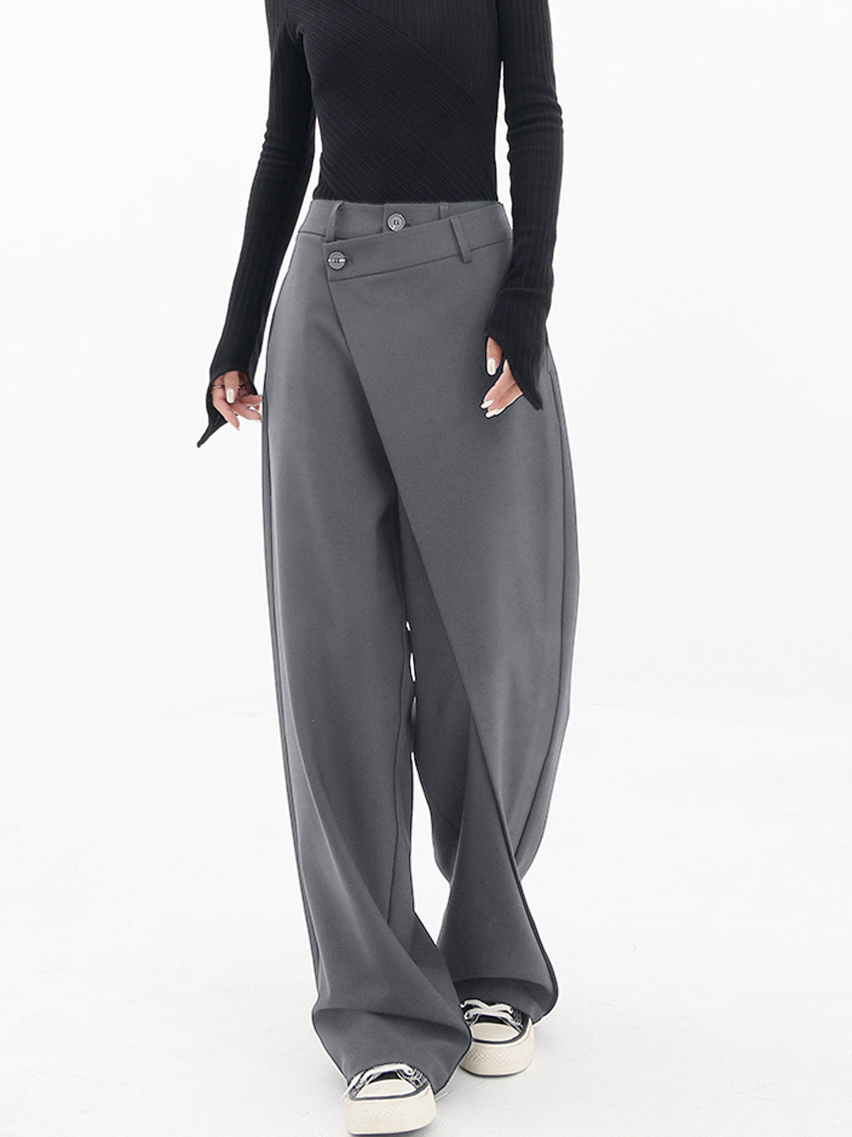 Suzanne - Pantalon large asymétrique pour femmes, élégant et moderne