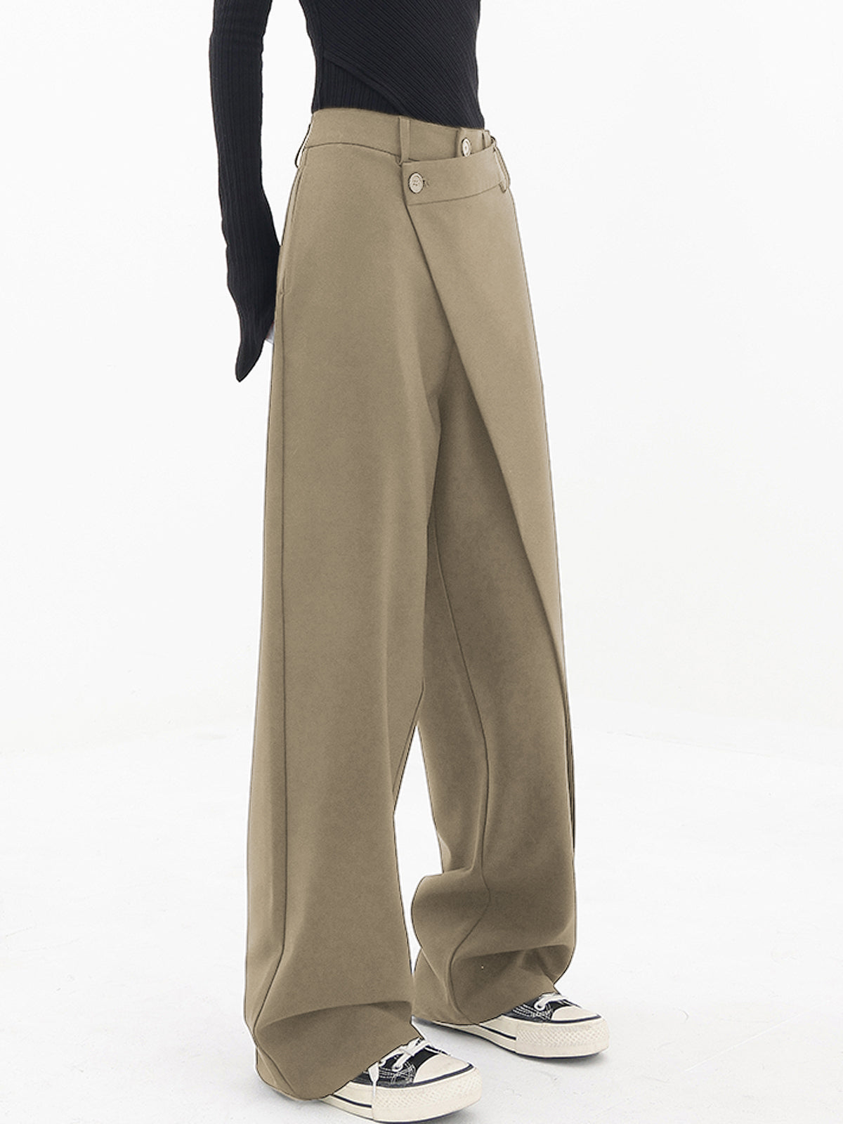 Suzanne - Pantalon large asymétrique pour femmes, élégant et moderne