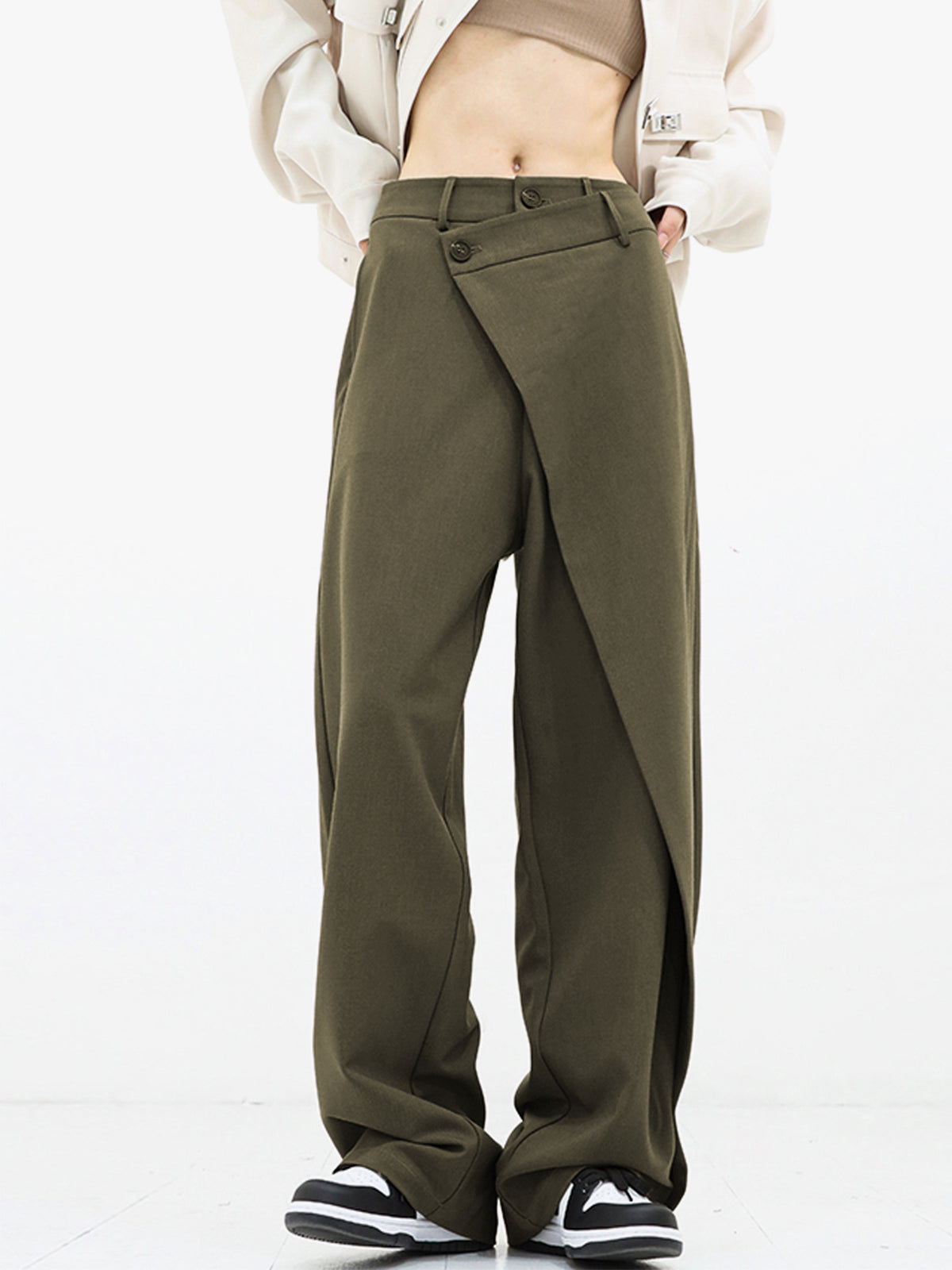 Suzanne - Pantalon large asymétrique pour femmes, élégant et moderne