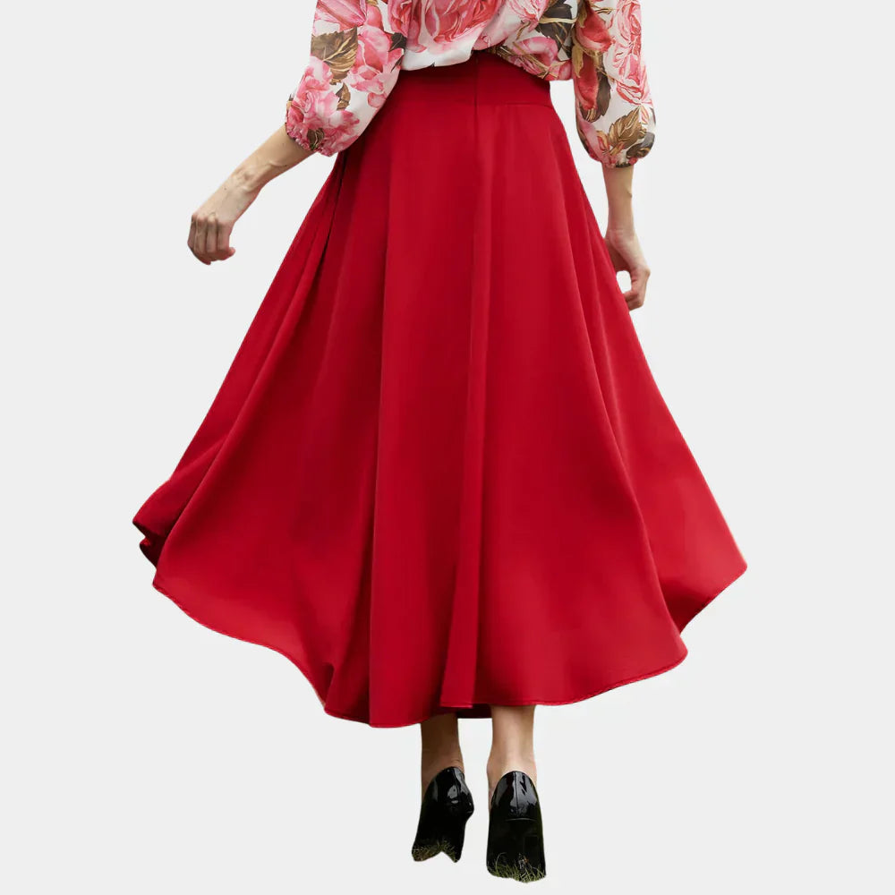 Long fluid skirt for women – high waist, loose and elegant