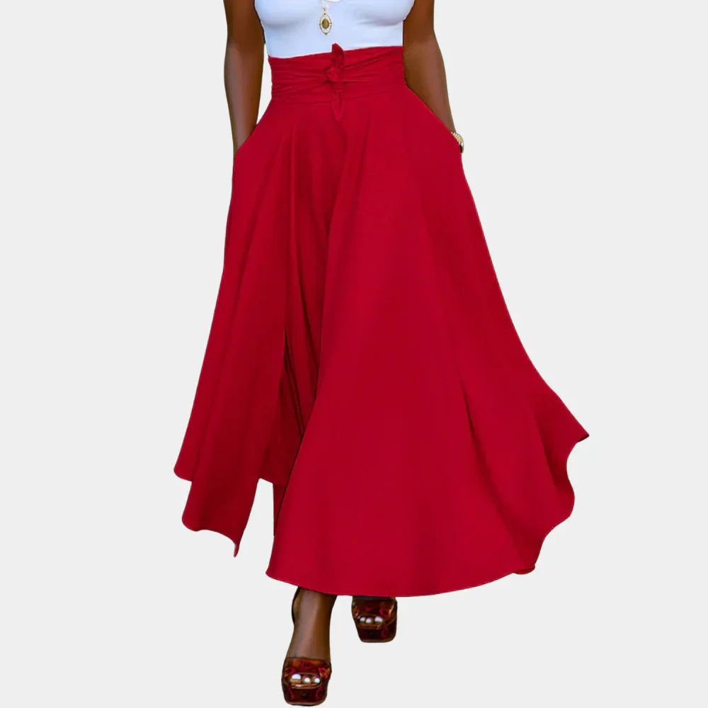 Long fluid skirt for women – high waist, loose and elegant