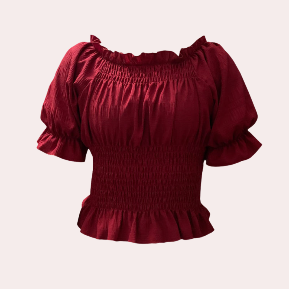 Blouse d'été à manches bouffantes pour femme – Haut léger chic