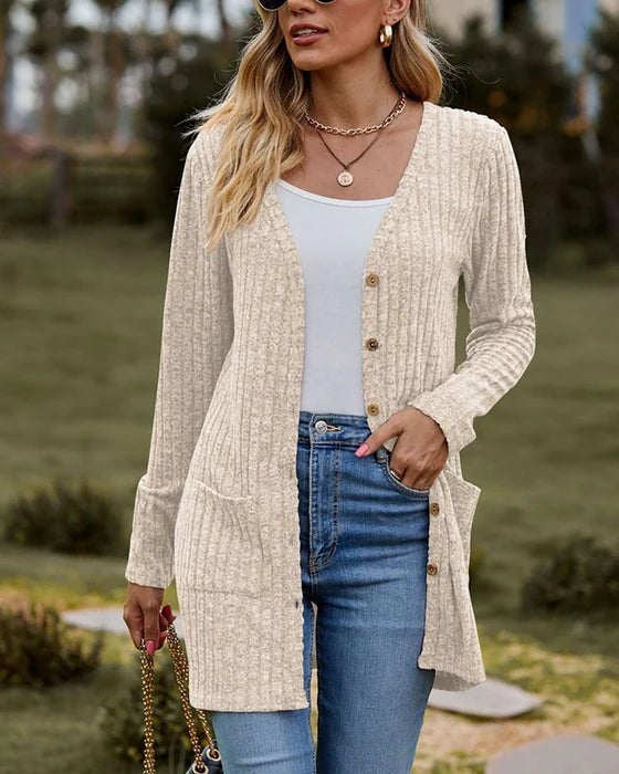 Cardigan Evi pour femme à manches longues