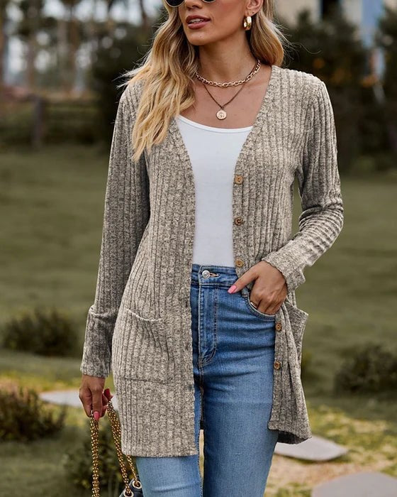 Cardigan Evi pour femme à manches longues